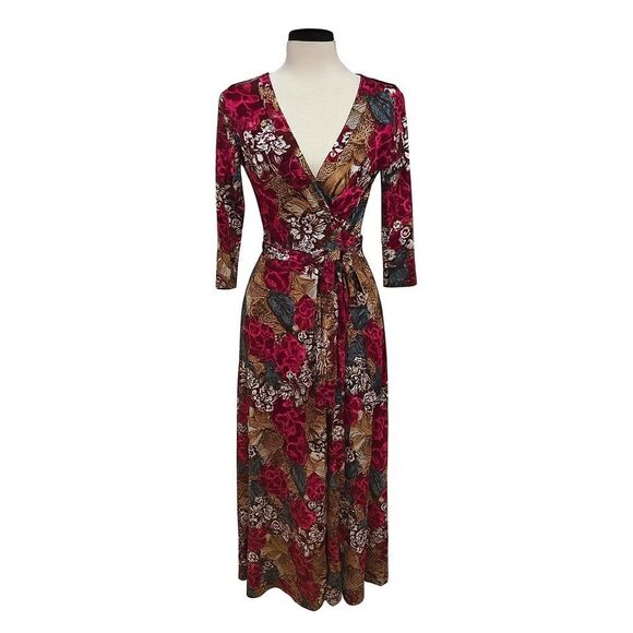 Soft Surroundings Maxi Dress Womens Tall Large Floral Wrap Stretch Boho Print - Picture 1 of 6